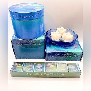Avon Water Lily Beauty Dust, Bath Cubes & Guest Soap Dish